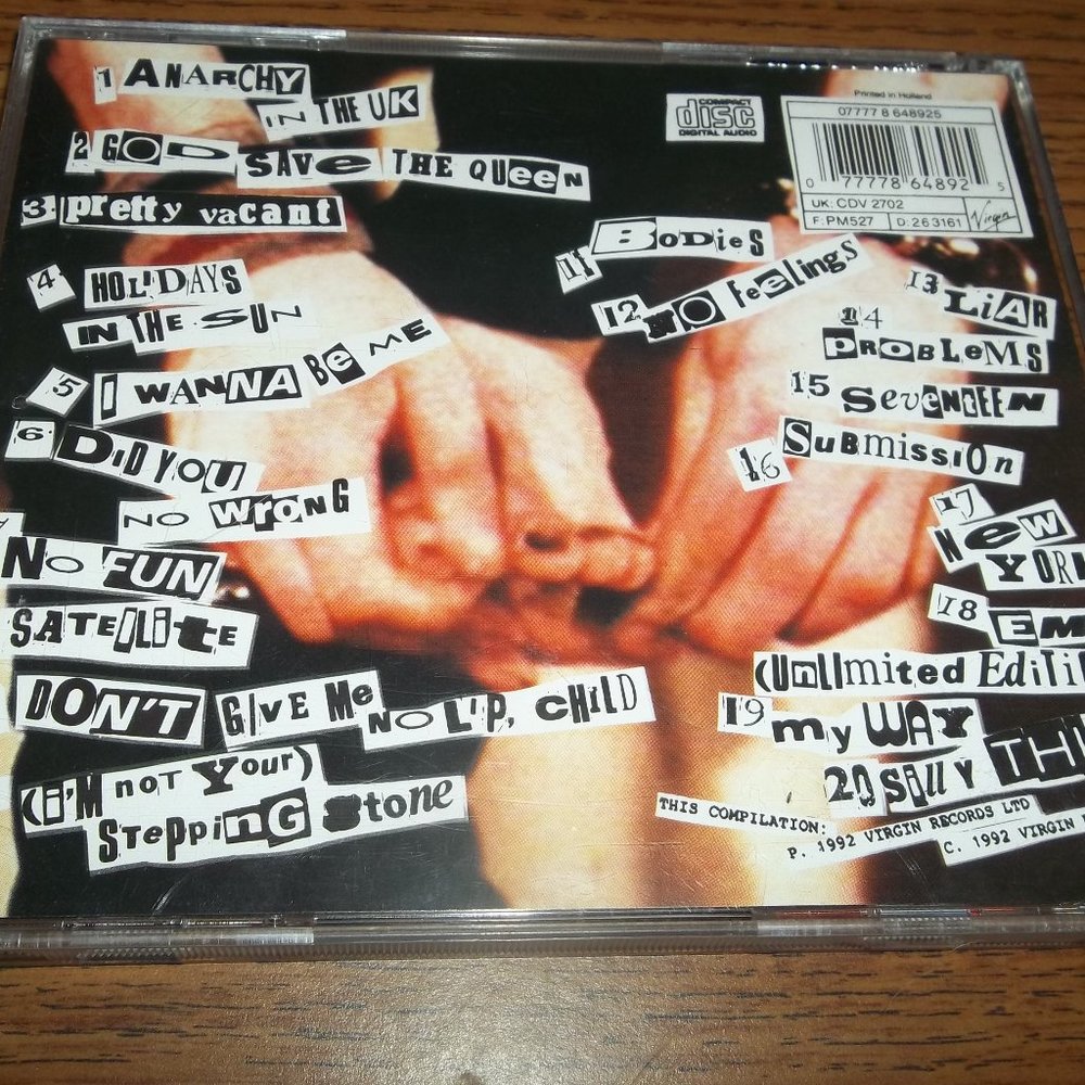 SEX PISTOLS - KISS THIS CD COVER - Picture 2 of 2